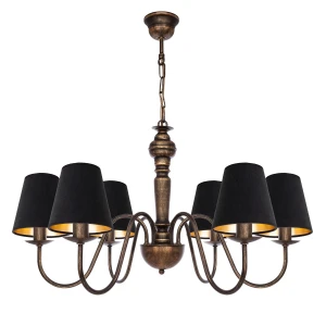 Patynowany elegancki żyrandol klasyczny GOLDSUN AB 1335G/24/53 6-ramienny