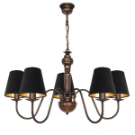 Stylowy żyrandol do salonu GOLDSUN AB 1336G/24/53 5-ramienny