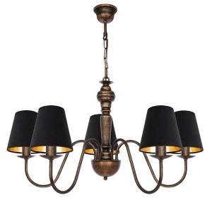 Stylowy żyrandol do salonu GOLDSUN AB 1336G/24/53 5-ramienny