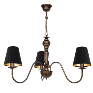 Stylowy żyrandol do sypialni GOLDSUN AB 1337G/24/53 3-ramienny