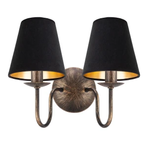 Podwójny kinkiet na ścianę postarzany GOLDSUN AB 1339G/24/53