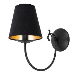 Elegancki czarny kinkiet do salonu MARIA CZARNA O3120 K1 CZA/AB/53/Le 