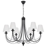 Piękny żyrandol do salonu czarny JEWESOS AB 12040/27/01 6-płomienny