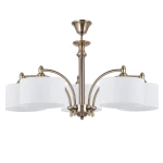 Krótki żyrandol do salonu patynowany MAGNOLIA 615-5/M/01 5-płomienny