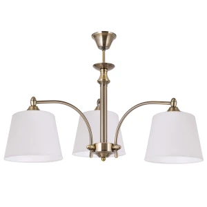 Krótki żyrandol do sypialni patynowany CAMELIA 615-3/C/01 3-płomienny