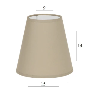 ABAŻUR do lampki stożek AB-E14 cappuccino 9/15 wys 14 montaż na żarówkę 