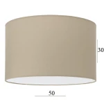 Abażur w kształcie dużego walca 6W-E27 cappuccino 50/30   