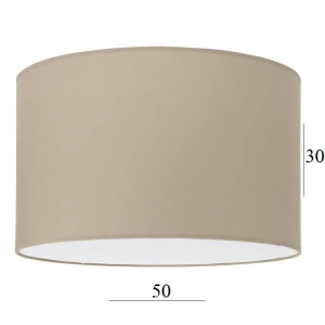 Abażur w kształcie dużego walca 6W-E27 cappuccino 50/30   