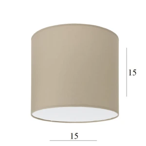 Abażur w kształcie walca 1W-E27 cappuccino 15/15   
