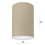 Abażur do lampki walec 2W-E27 cappuccino 15/22  