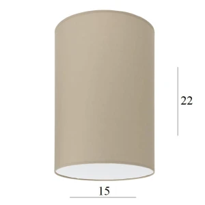 Abażur do lampki walec 2W-E27 cappuccino 15/22  