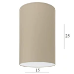Abażur walec do lampki 3W-E27 cappuccino 15/25   