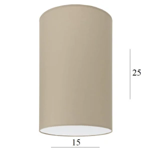 Abażur walec do lampki 3W-E27 cappuccino 15/25   