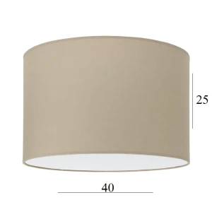 Abażur w kształcie dużego walca 14W E27 cappuccino 40/25    