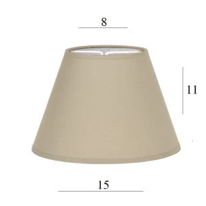 ABAŻUR w kształcie stożka 1S-E14 cappuccino 8/15 wys 11 