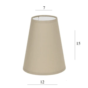 ABAŻUR do żyrandola stożek 2S-E14 cappuccino 7/12 wys 15