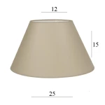 ABAŻUR do lampy stożek 3S-E27 cappuccino 12/25 wys 15
