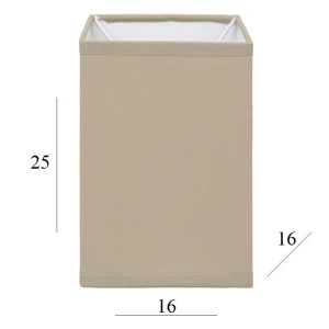 Abażur do lampy prostopadłościan 3K-E27 cappuccino 16/16 wys 25       