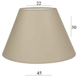 Duży abażur do lampy stojącej stożek 8S CAPPUCCINO 22/45 wys 30