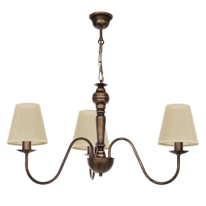 Żyrandol do sypialni postarzany GOLDSUN AB 1337G/24/07 3-ramienny