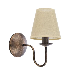 Elegancki kinkiet z abażurem do sypialni GOLDSUN AB 1338G/24/07