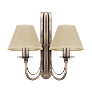 Dwu-płomienny kinkiet ścienny stare złoto JEWESOS 12046/22/07