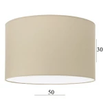 Abażur beżowy walec 50 cm do lampy stoącej 6W-E27 beż 50/30