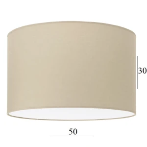 Abażur beżowy walec 50 cm do lampy stoącej 6W-E27 beż 50/30
