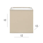 Beżowy abażur do lampy sześcian 1K-E27 beż 12/12 wys 12