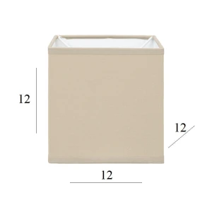 Beżowy abażur do lampy sześcian 1K-E27 beż 12/12 wys 12