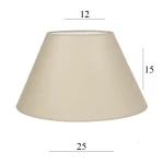 Stożkowy abażur do lampy 3S-E27 beż 12/25 wys 15 
