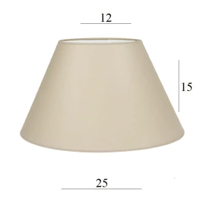 Stożkowy abażur do lampy 3S-E27 beż 12/25 wys 15 