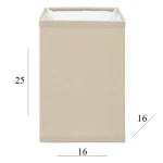 Abażur do lampy beżowy prostopadłościan 3K-E27 beż 16/16 wys 25