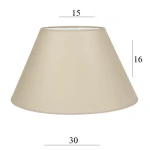 Beżowy abażur do lampy stołowej 4S-E27 beż 15/30 wys 16