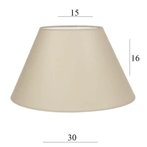 Beżowy abażur do lampy stołowej 4S-E27 beż 15/30 wys 16