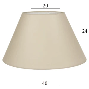 Duży stożkowy abażur w kolorze beżowym 6S 20/40 wys 24