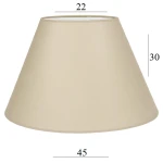 Duży beżowy abażur do lampy podłogowej 8S BEŻ 22/45 wys 30