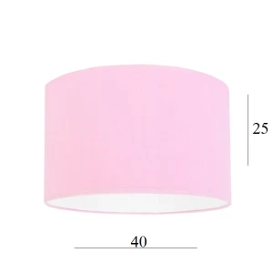 Różowy abażur w kształcie dużego walca 14W E27 różowy 40/25