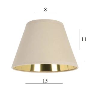 Beżowo-złoty abażur do żyrandola 1S-E14 beż 8/15 wys 11