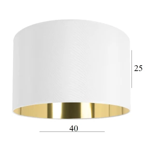 Biały abażur ze złotym środkiem 14W E27 biały 40/25 