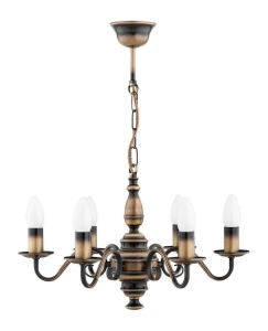 Patynowa lampa klasyczna VELOTE 1O3486/W6/PAT/Le 6-płomienny