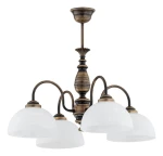 Patynowany żyrandol do pokoju FELOKS 1O3194 W4 PAT/Le 4-płomienny