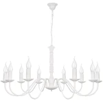 Duży prowansalski żyrandol świecznikowy biały JASMIN 7710/26 10-płomienny