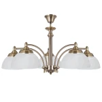 Niski klasyczny żyrandol ze szklanymi kloszami CAMELIA 615-5/C/K 5-płomienny 