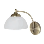 Patynowany kinkiet ze szklanym kloszem CAMELIA 615-K/C/K 1-płomienny