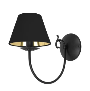 Elegancki kinkiet do korytarza MARIA CZARNA O3120 K1 CZA/1S/63/Le