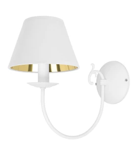 Elegancki biały kinkiet MARIA BIAŁA O3120 K1 BIA/1S/62/Le