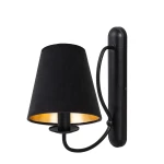 Stalowy kinkiet malowany na czarno OLIVER O3050 K1 CZA/AB/53/Le 