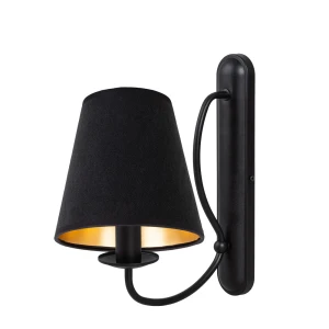 Stalowy kinkiet malowany na czarno OLIVER O3050 K1 CZA/AB/53/Le 