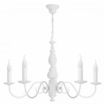 Biały żyrandol prowansalski świecznikowy AMELIA CLASSIC O3585 W5 BIA  5-ramienny